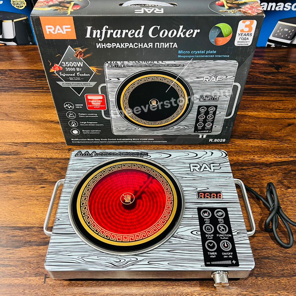 RAF R.8019 Electric Infrared Cooker 3500W - Hot Plate for All Pots | Touch Control