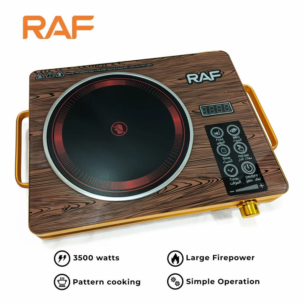 RAF R.8019 Electric Infrared Cooker 3500W - Hot Plate for All Pots | Touch Control