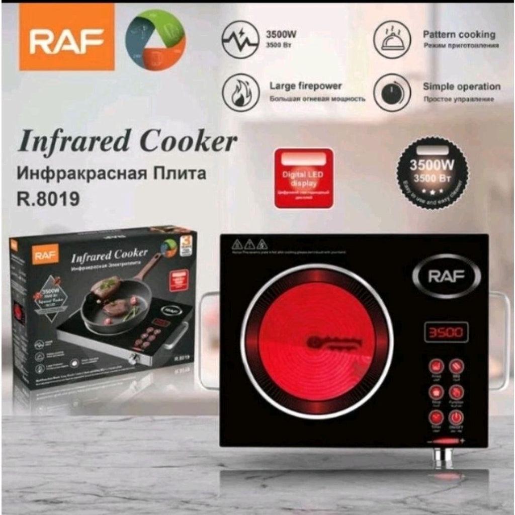 RAF R.8019 Electric Infrared Cooker 3500W - Hot Plate for All Pots | Touch Control