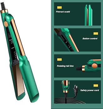 2-in-1 Professional Hair Straightener &amp; Curler - LED Display - Anti-Scalding