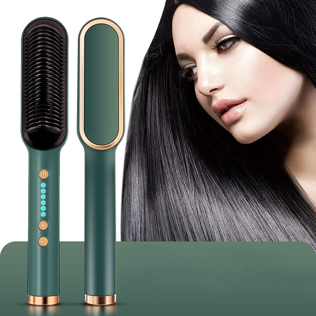 2-in-1 Professional Hair Straightener &amp; Curler - LED Display - Anti-Scalding